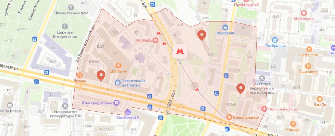 Ремонт стиральных машин возле метро Улица 1905 года