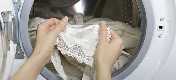 Стирка свадебного платья в стиральной машине