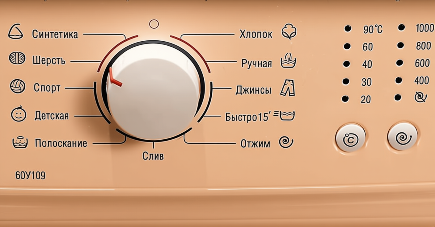 Выбор режима стирки